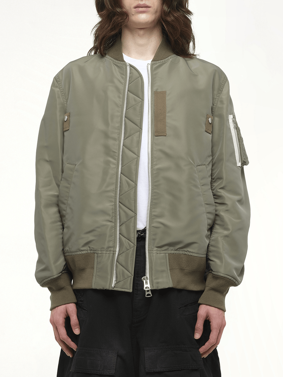 Nylon Twill Blouson in Khaki