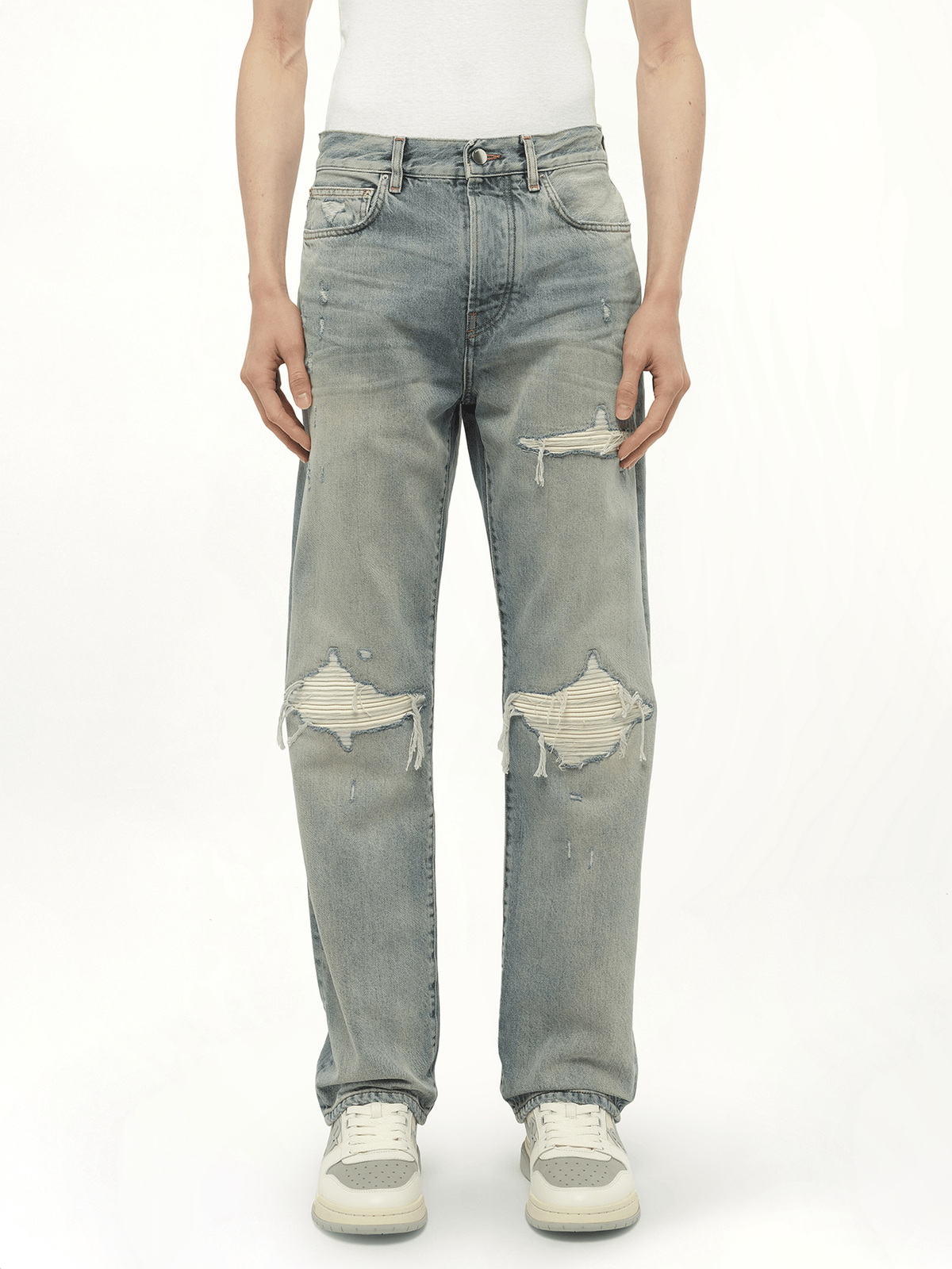 Suede Straight MX1 Jeans in Antique Indigo