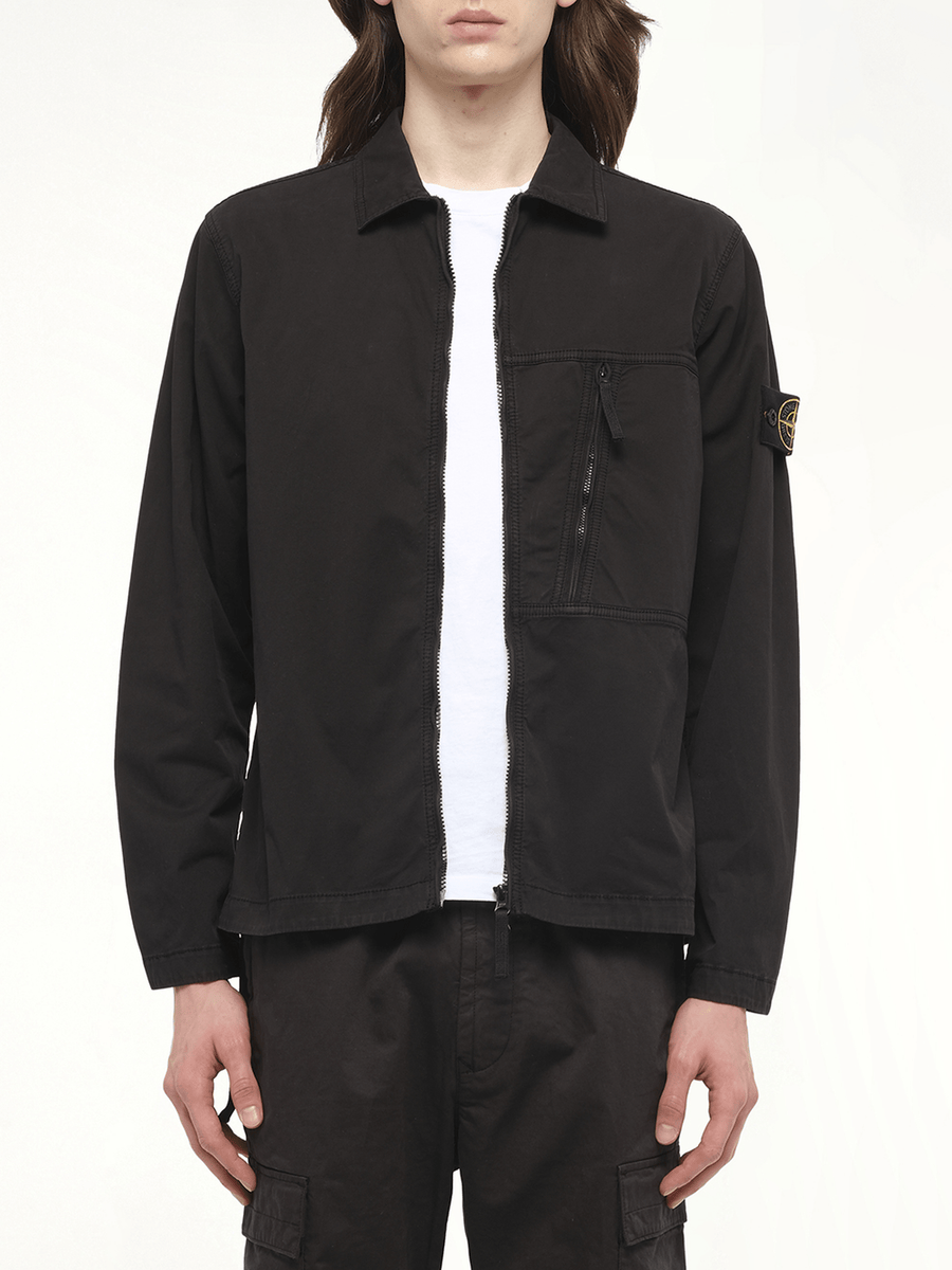 120000 Supima Overshirt in Black