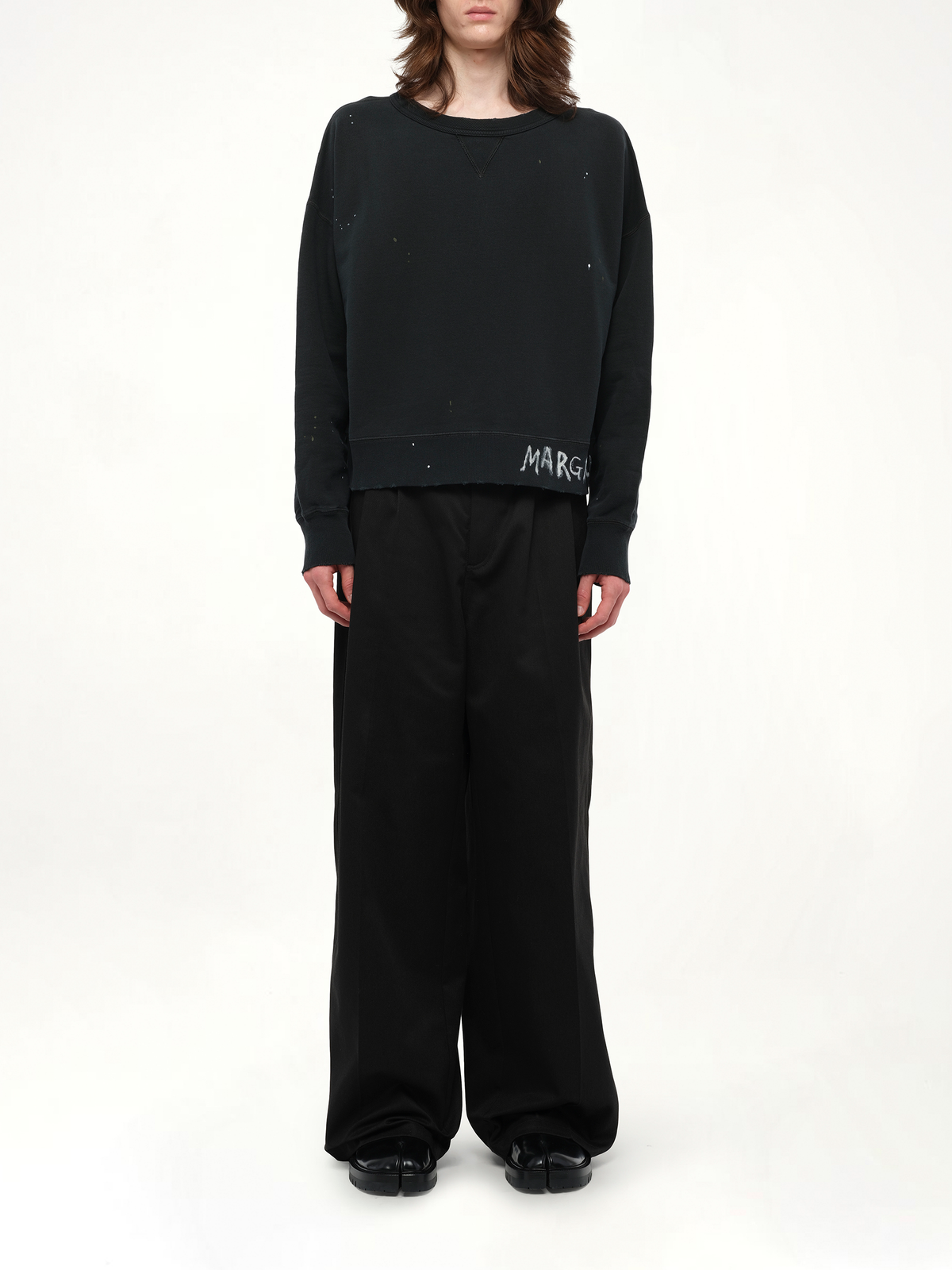 Margiela Sweatshirt in Washed Black