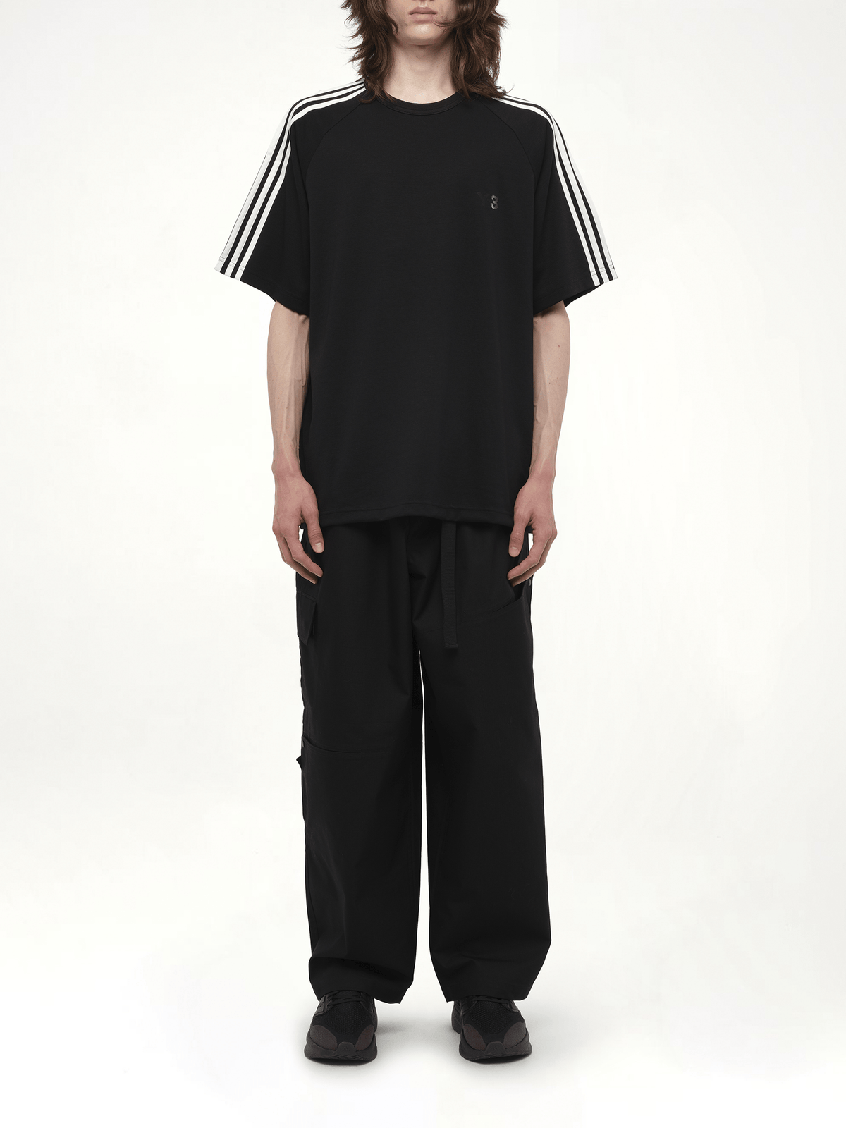 Short Sleeve T-Shirt 3-Stripes in Black