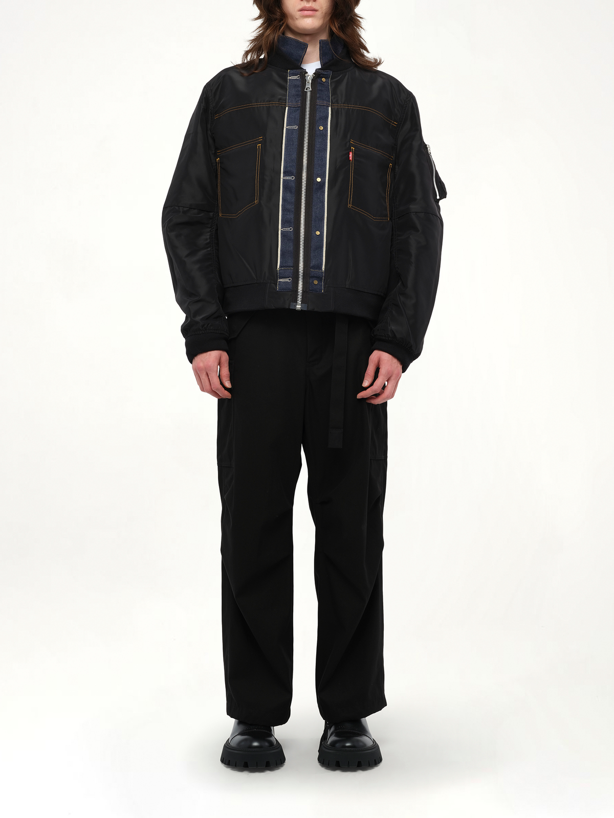 Levi's Denim x Nylon Twill Reversible Blouson in Indigo/Black