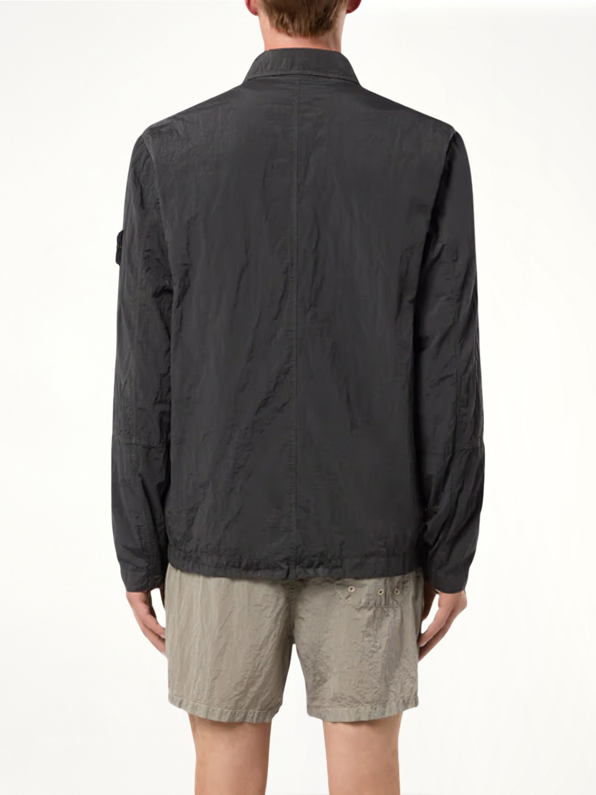 Nylon Metal Overshirt in Lead Grey