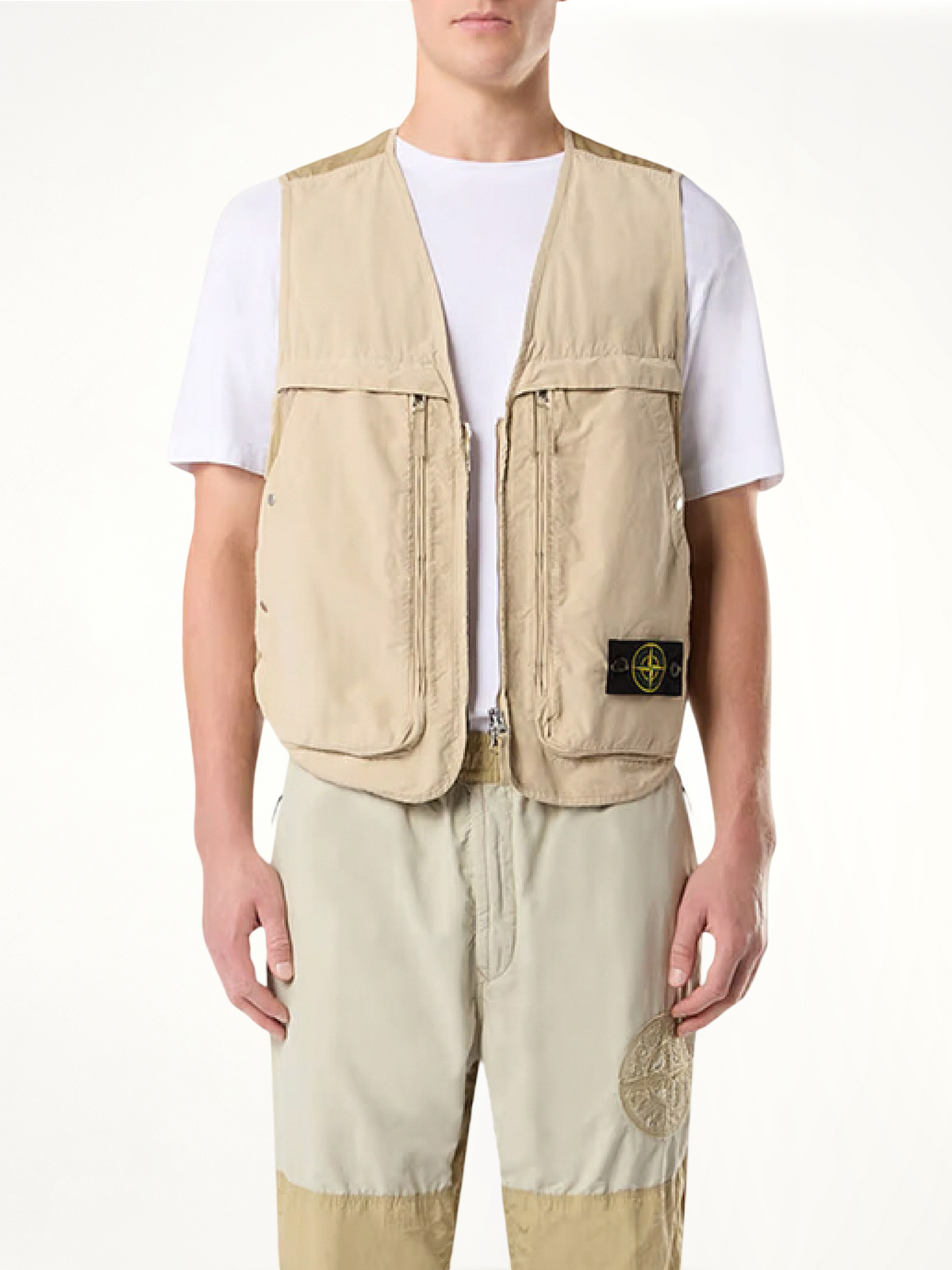 Stone Island Logo Patch T-Shirt in White