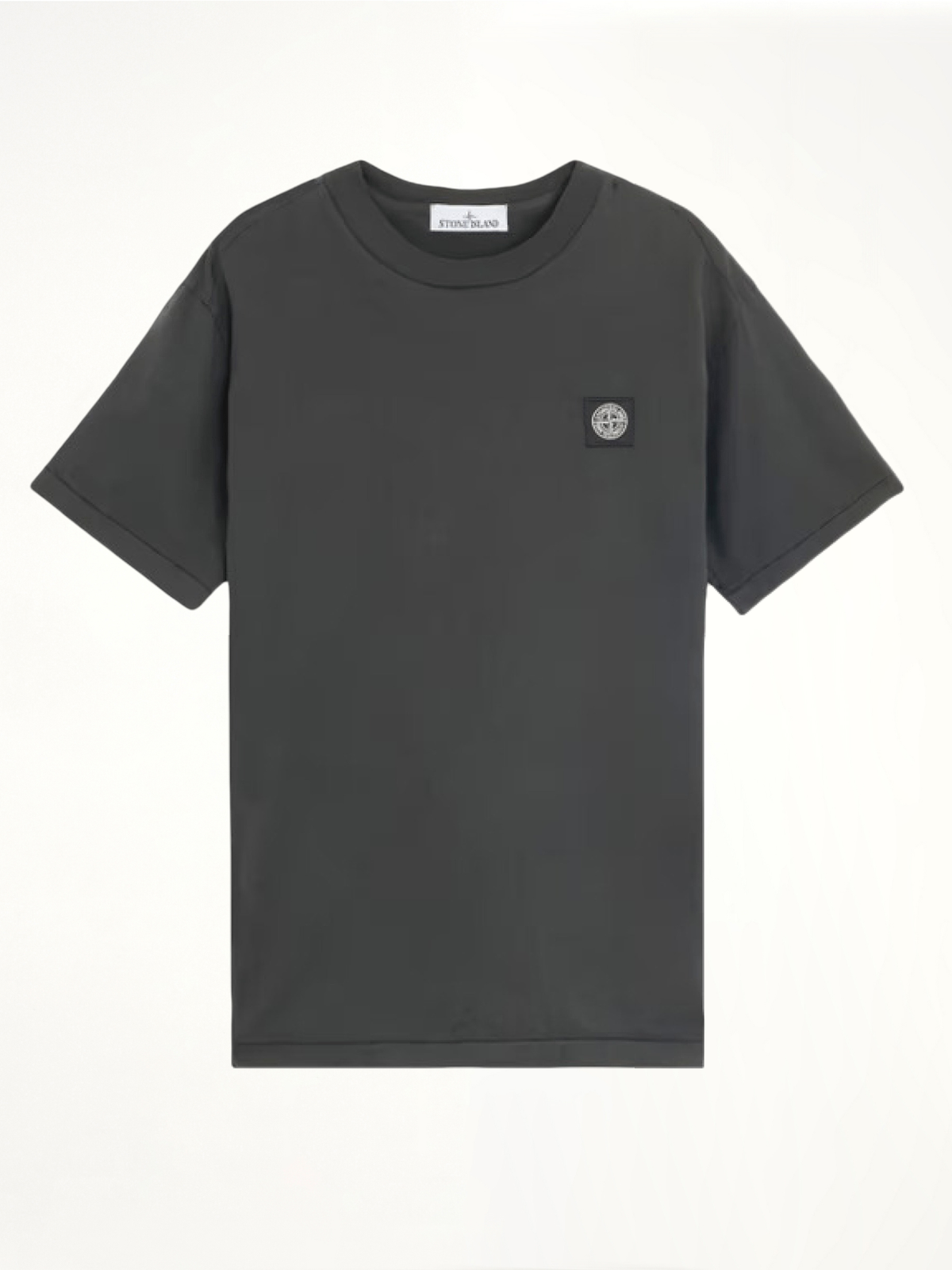 Stone Island Logo Patch T-Shirt in Lead Grey