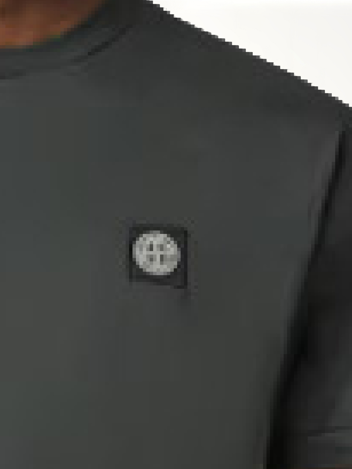 Stone Island Logo Patch T-Shirt in Lead Grey