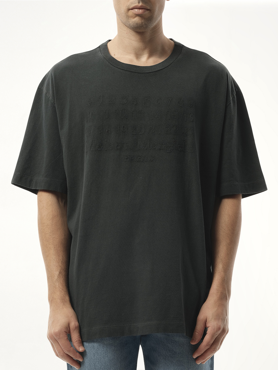 Memory of Logo T-Shirt in Washed Black