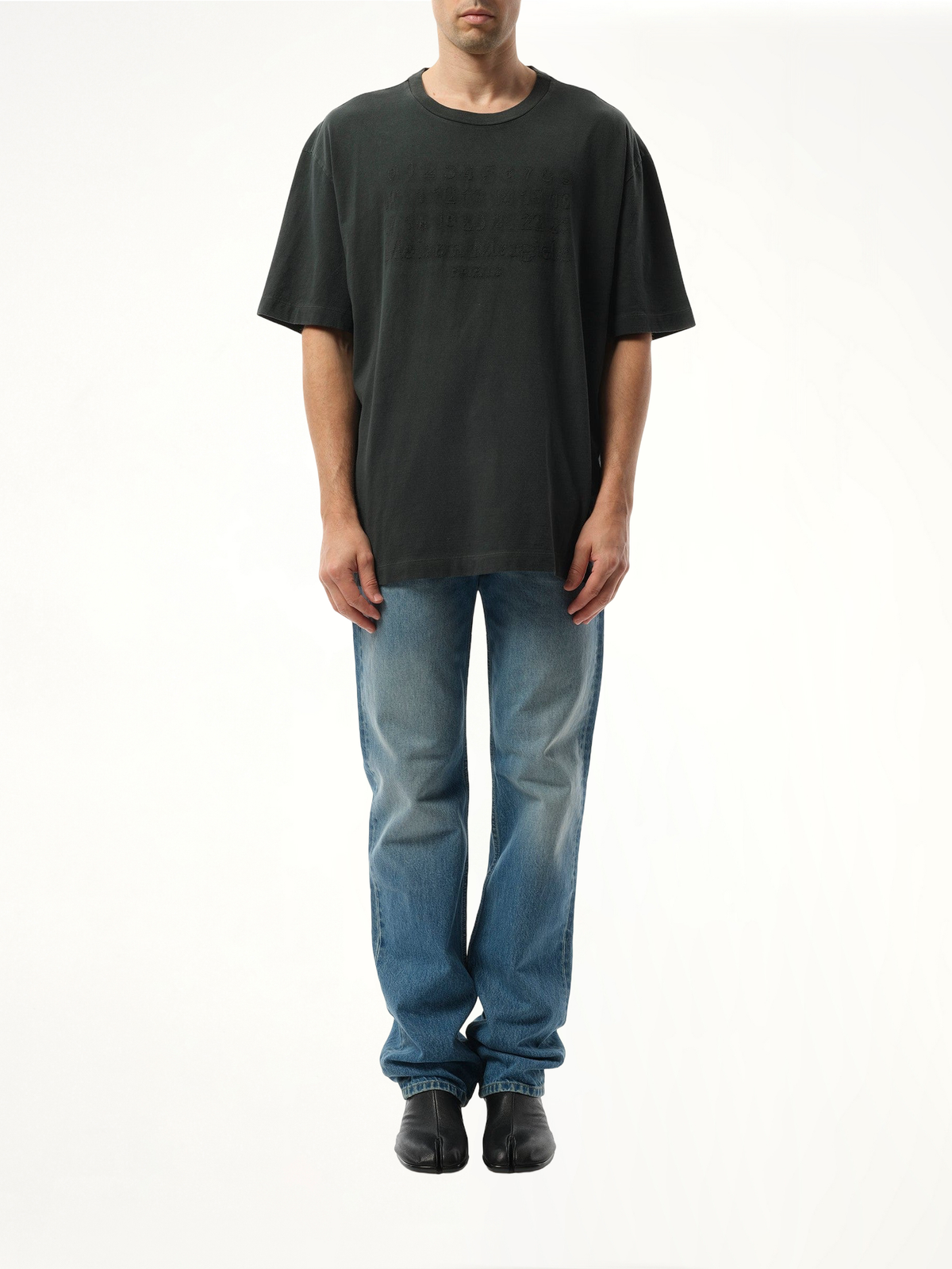 Memory of Logo T-Shirt in Washed Black