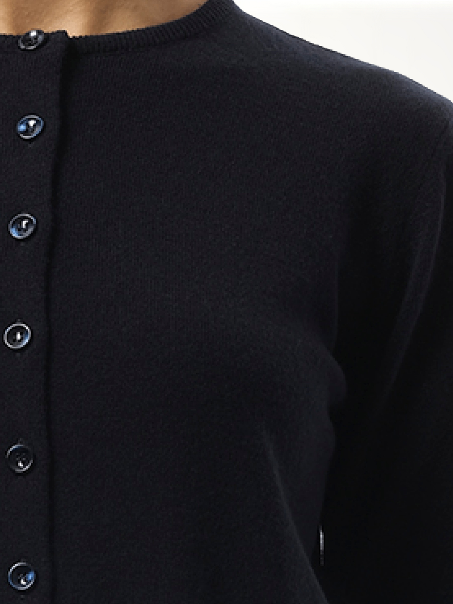 Fitted Cardigan in Navy