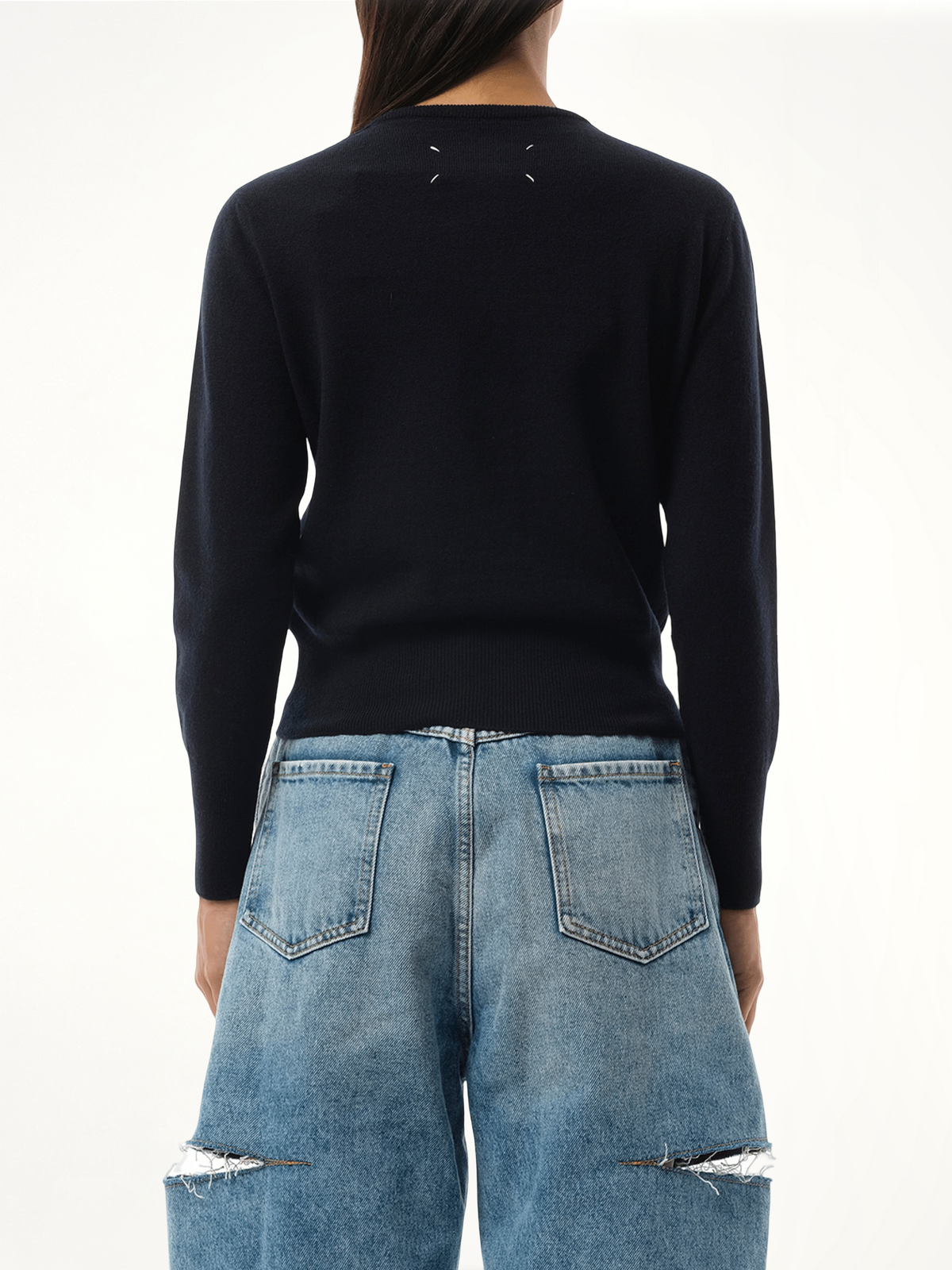 Fitted Cardigan in Navy