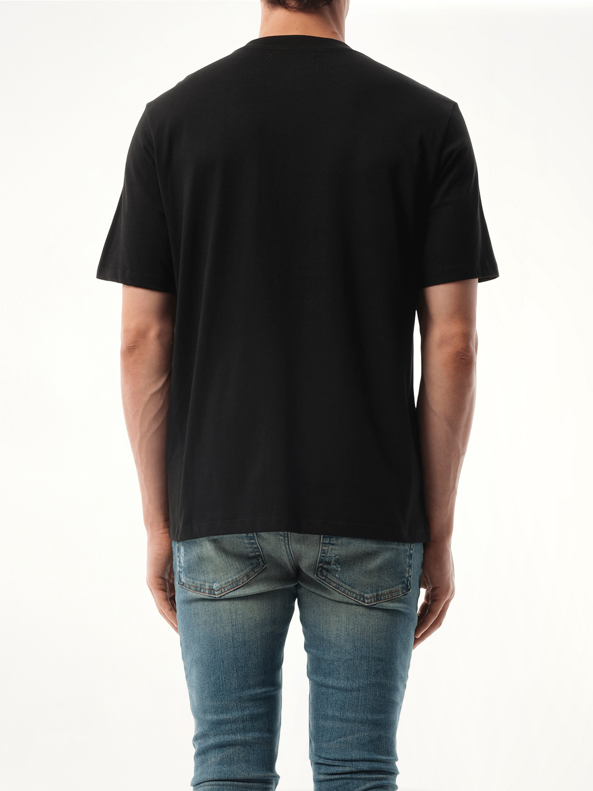 Amiri Staggered Logo T-Shirt in Black