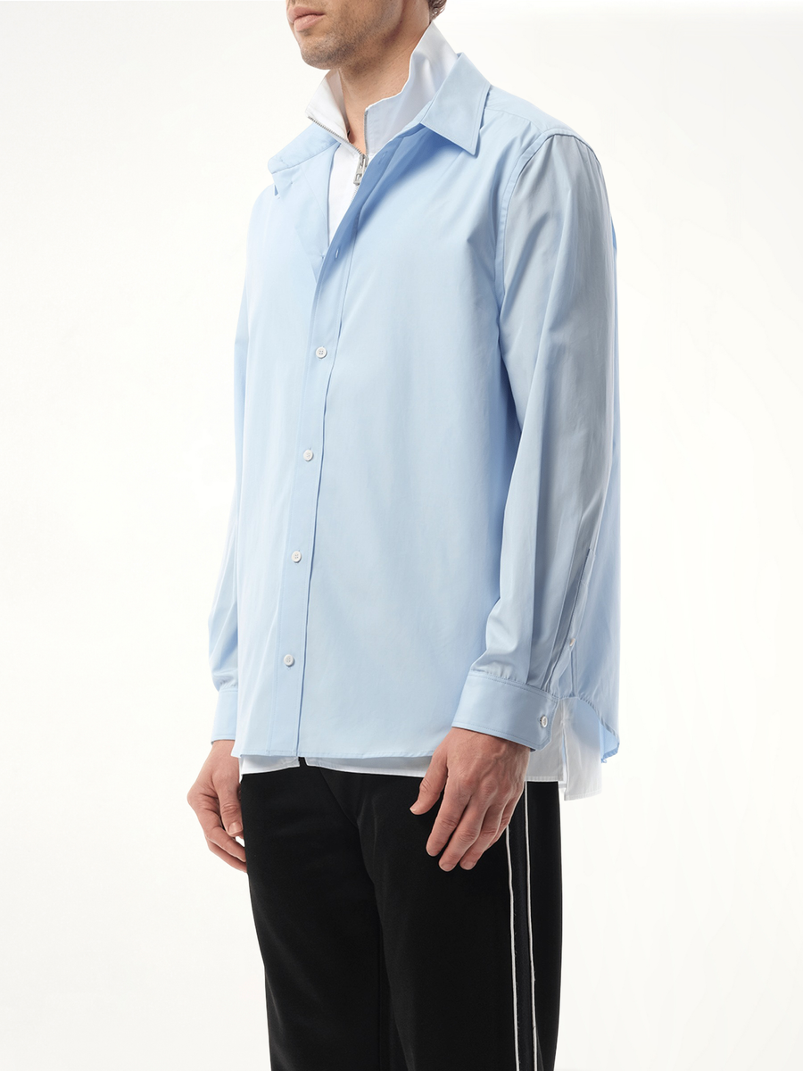 Hybrid Shirt in Light Blue/White