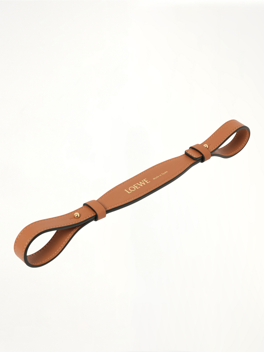 Branded Short Strap in Tan