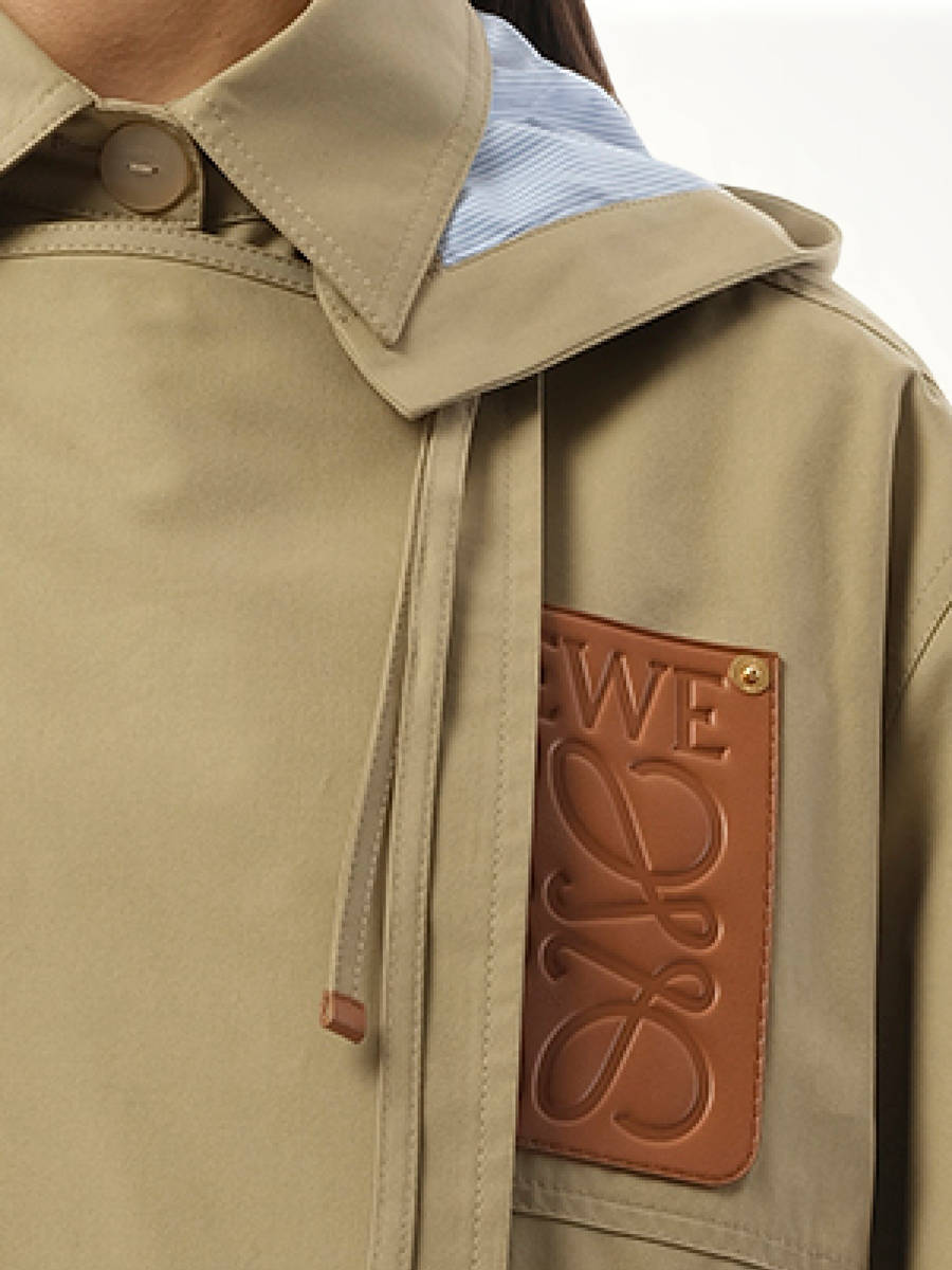 Hooded Anagram Parka in Sweet Caramel