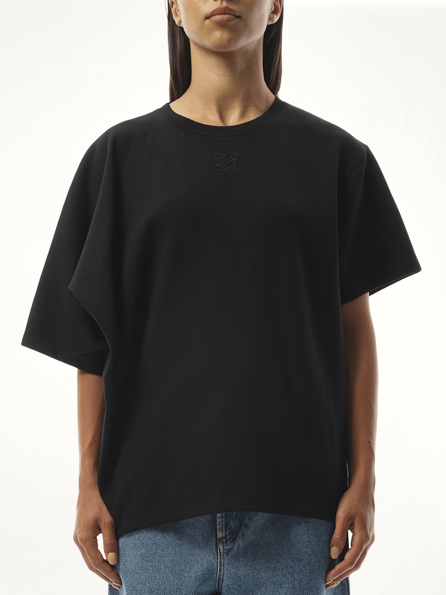 Draped T-Shirt in Black