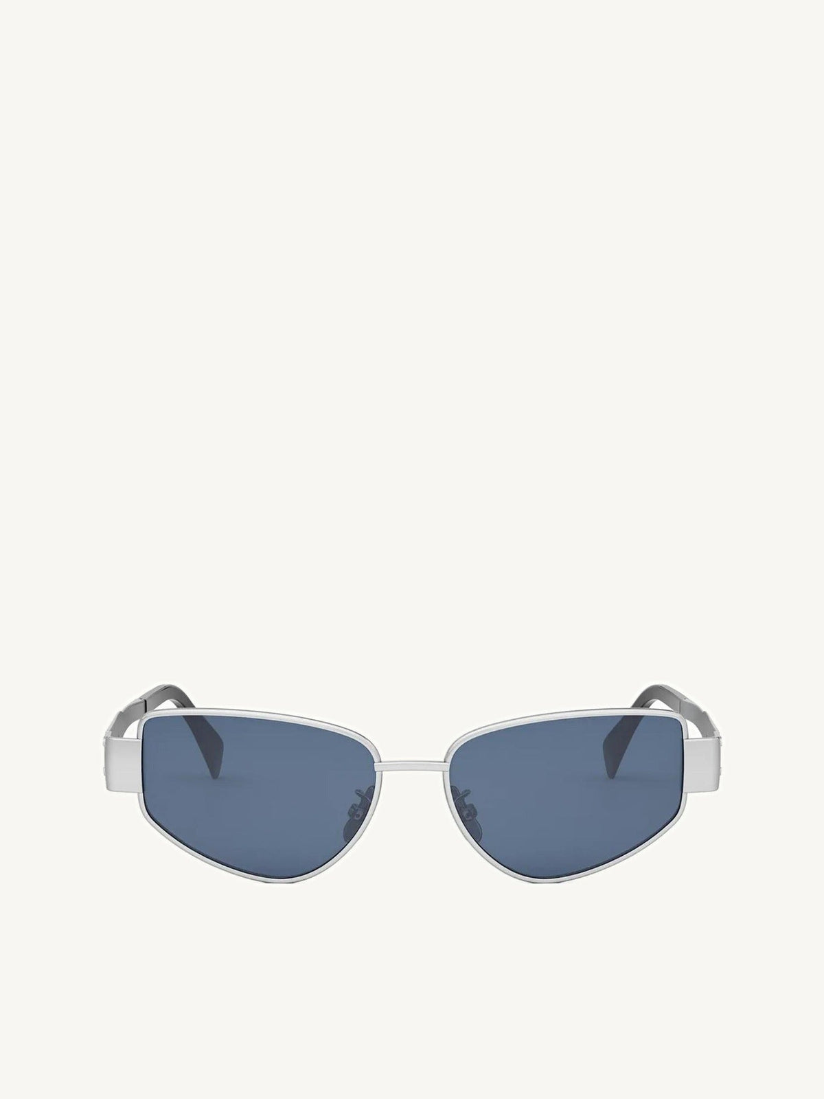 Celine CL40293U 5530N Metal Sunglasses in Silver/Dark Blue