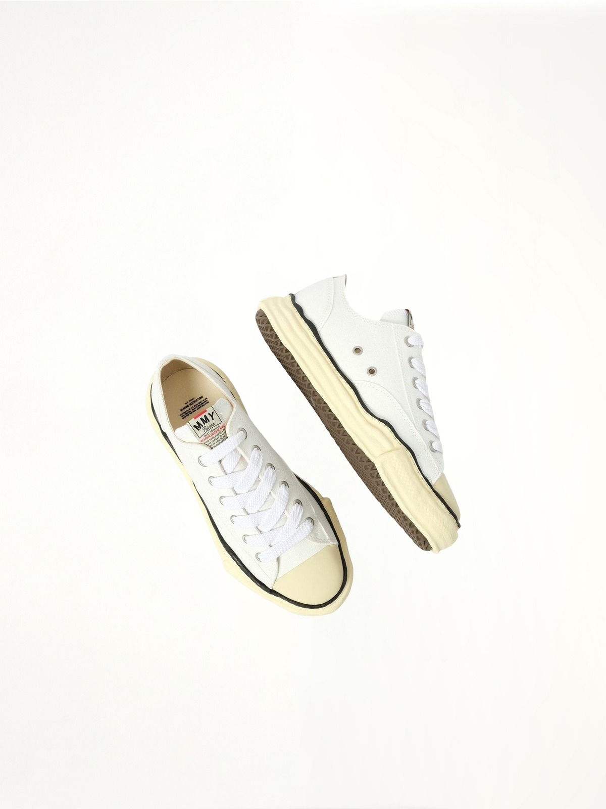 Peterson OG Vintage Sneaker in White Top View | MAISON MIHARA YASUHIRO