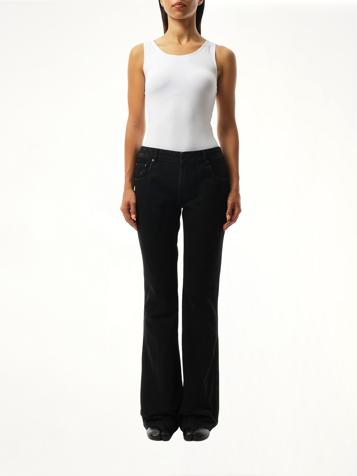 Slim-Flared Jeans in Magnetite