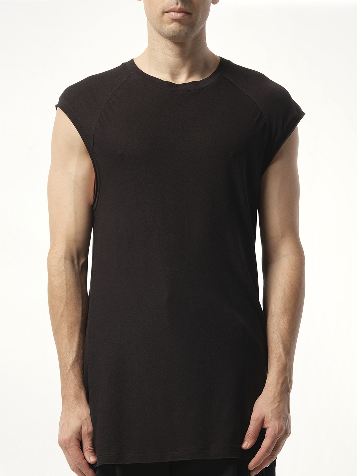 Long Tank Top in Soot