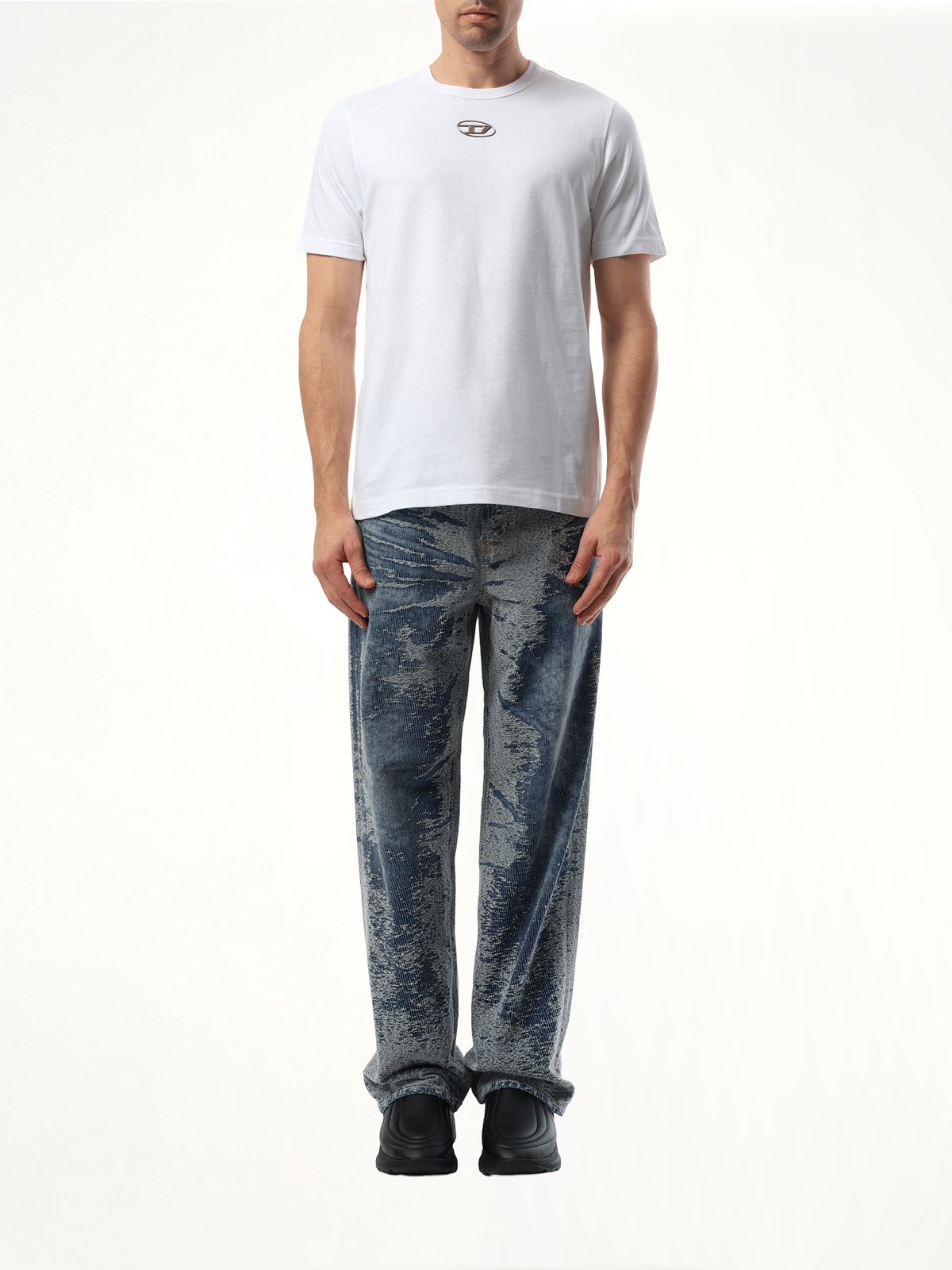 T-Adjust D Logo T-Shirt in White