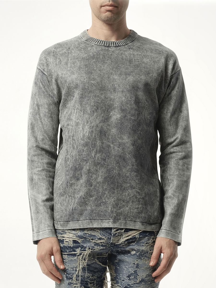 Marble Effect Sweater in Grey
