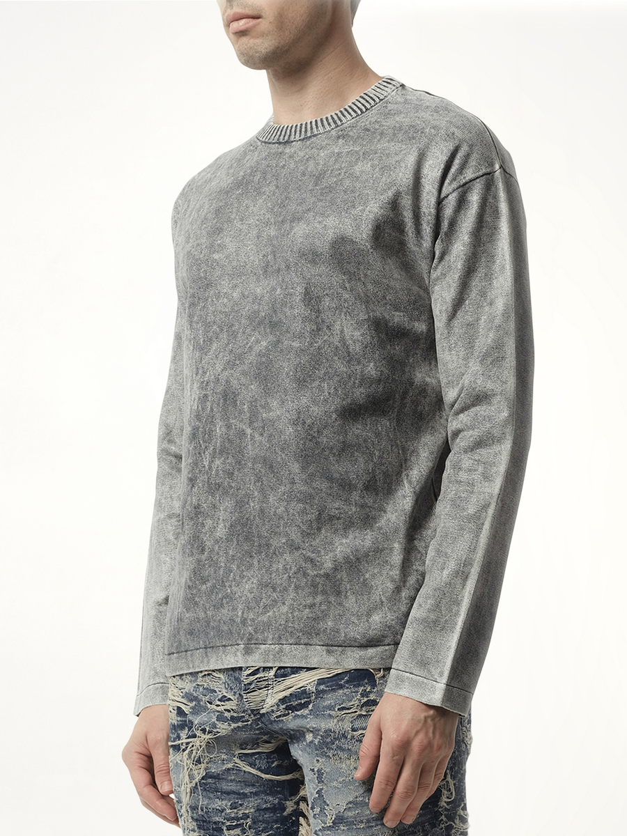 Marble Effect Sweater in Grey