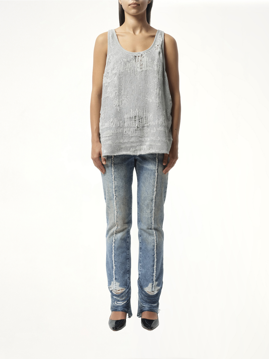 DE-Dalby Distressed Top in Blue