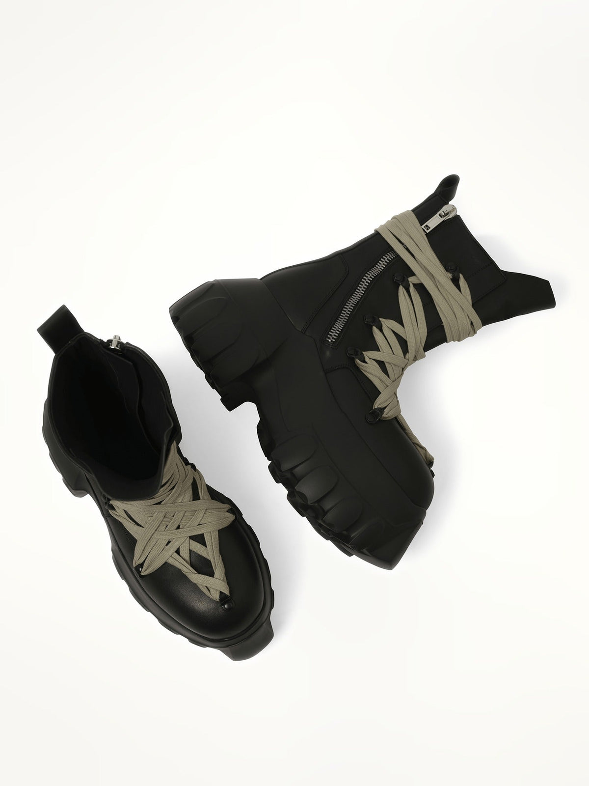 Megalaced Mega Tractor in Black Top View | RICK OWENS