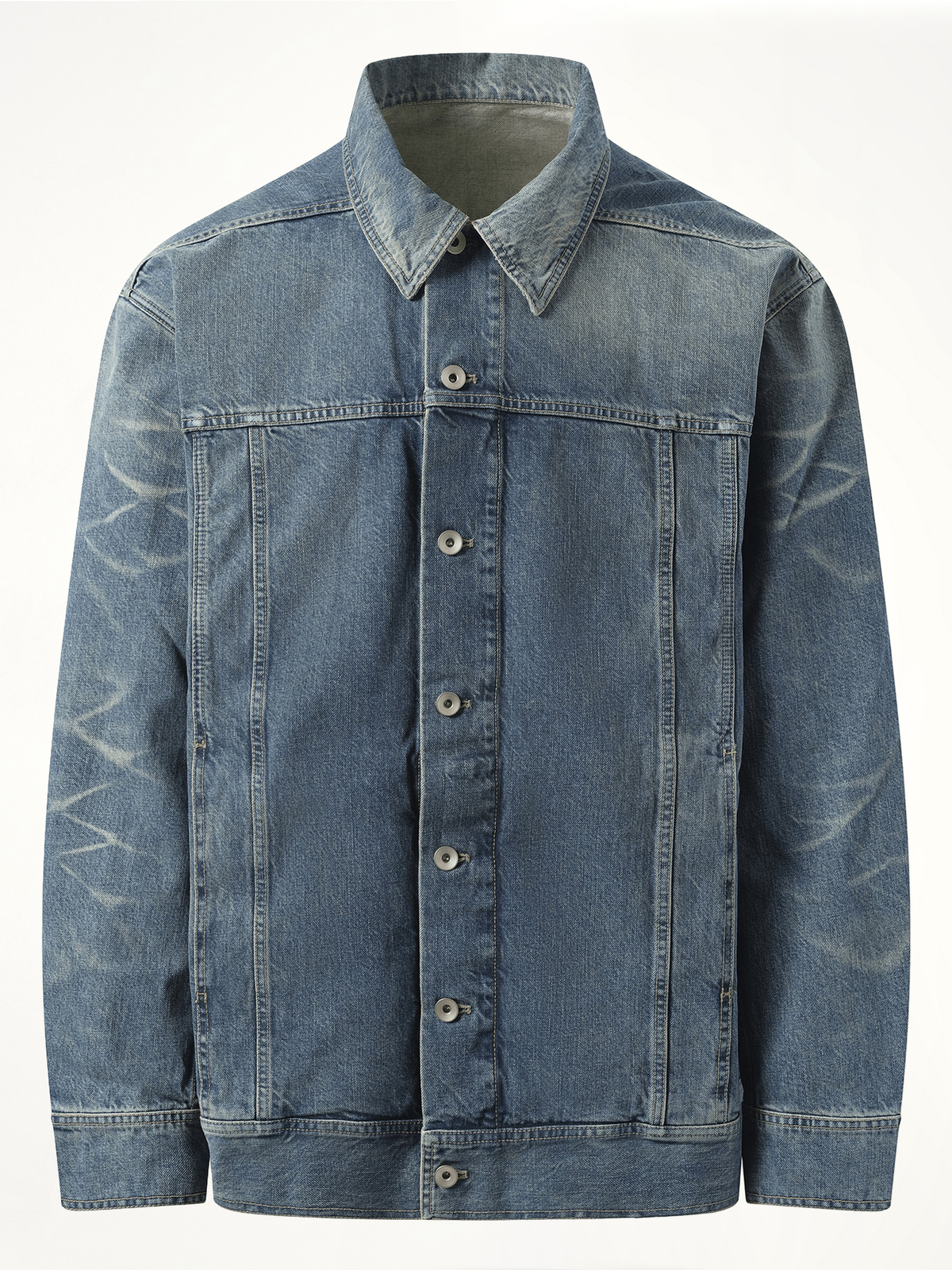 Jumbo Worker Jacket in Washed Indigo