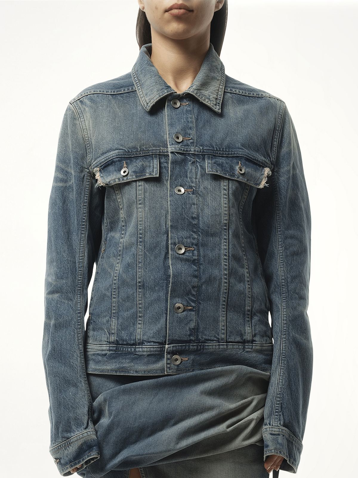 Trucker Denim Jacket in Washed Indigo