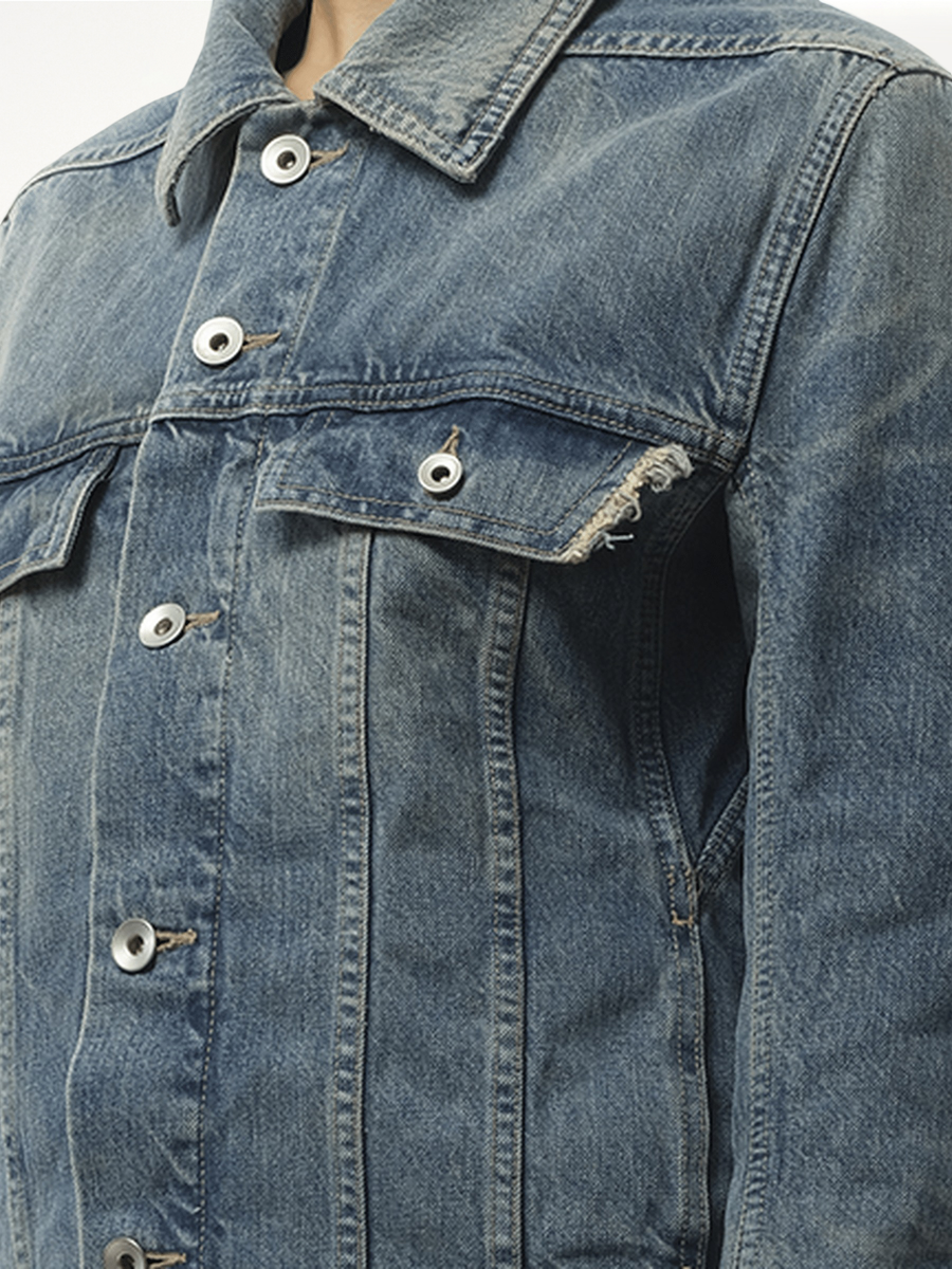 Trucker Denim Jacket in Washed Indigo