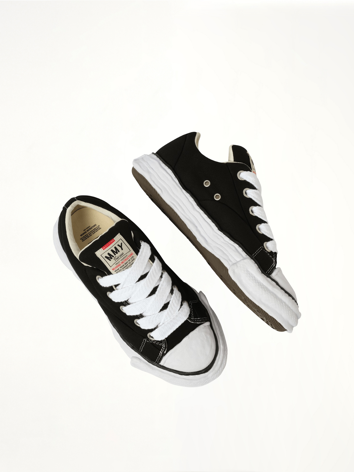 Peterson 23 OG Padded Sneaker in Black Top View | MAISON MIHARA YASUHIRO