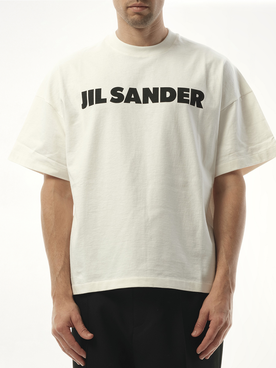 Jil Sander Logo T-Shirt in Porcelain