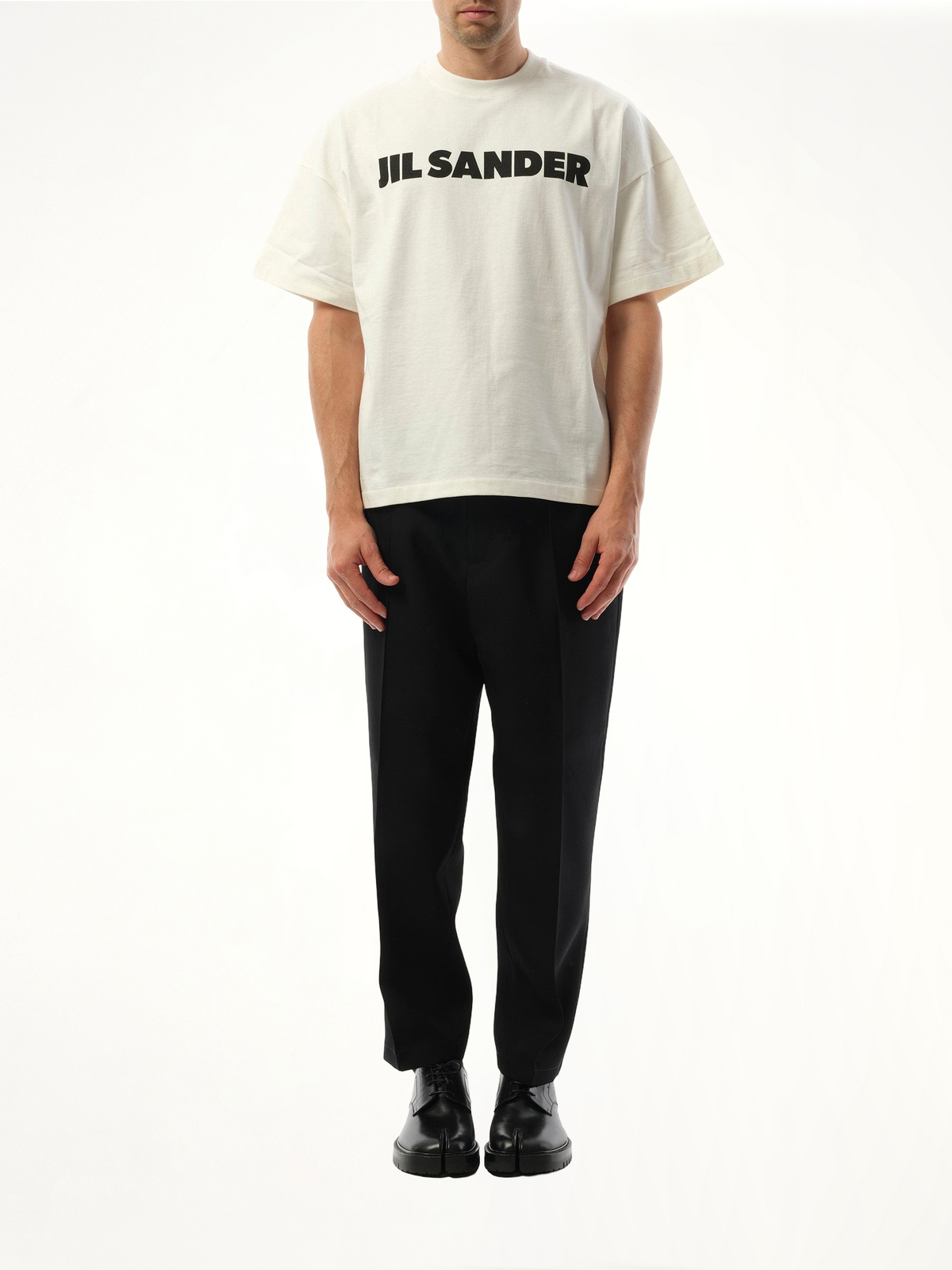 Jil Sander Logo T-Shirt in Porcelain