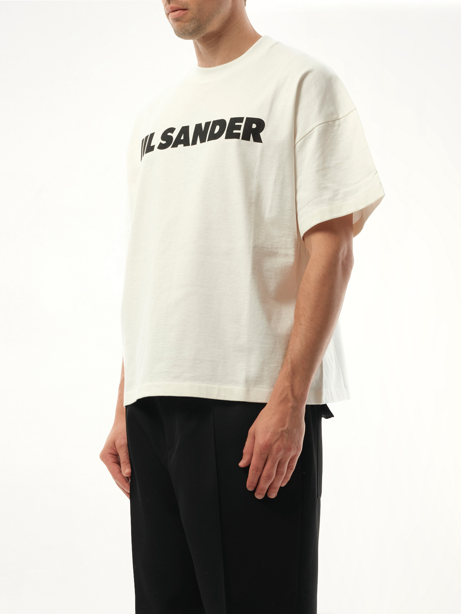 Jil Sander Logo T-Shirt in Porcelain