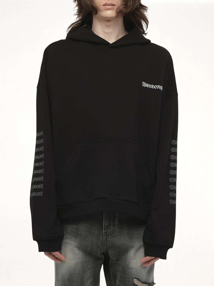Punk Teddy Hoodie in Black