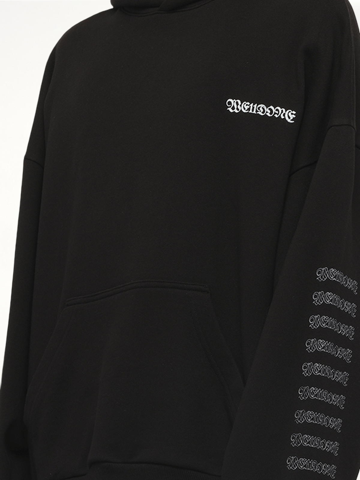 Punk Teddy Hoodie in Black
