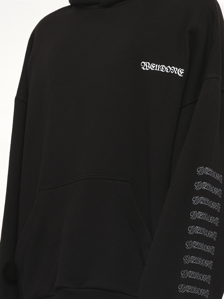 Punk Teddy Hoodie in Black