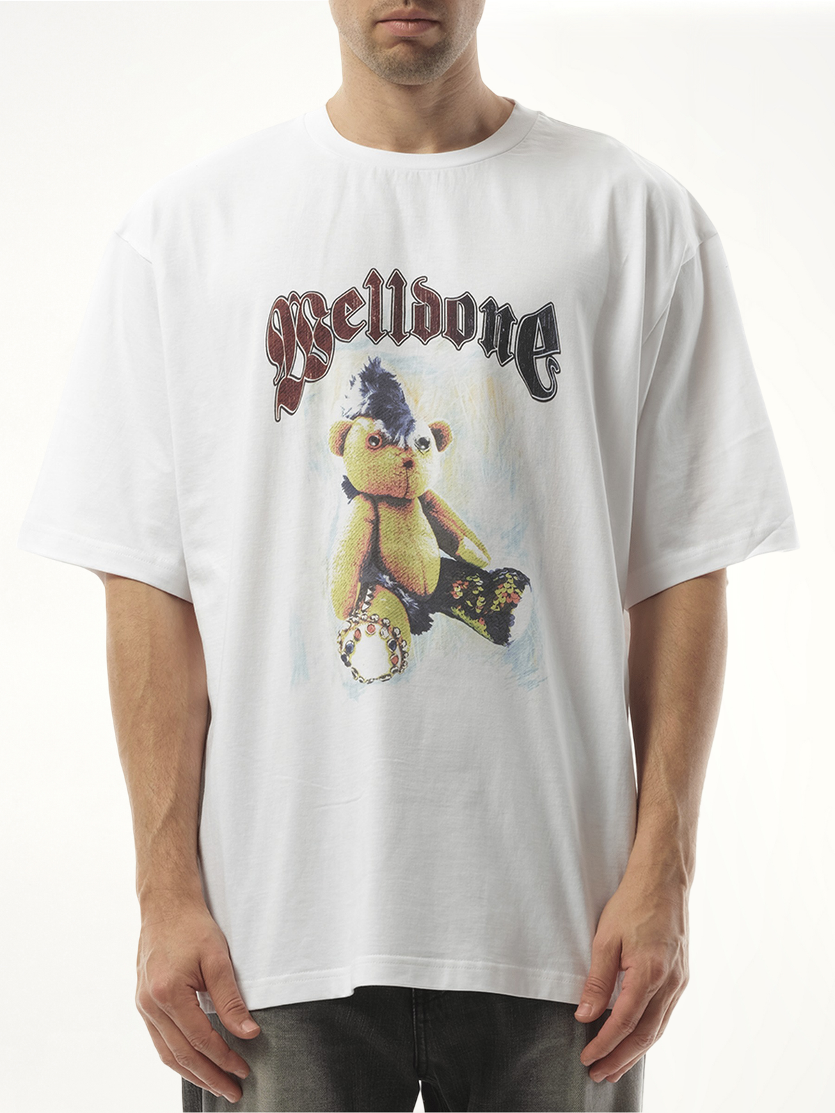Punk Teddy T-Shirt in White