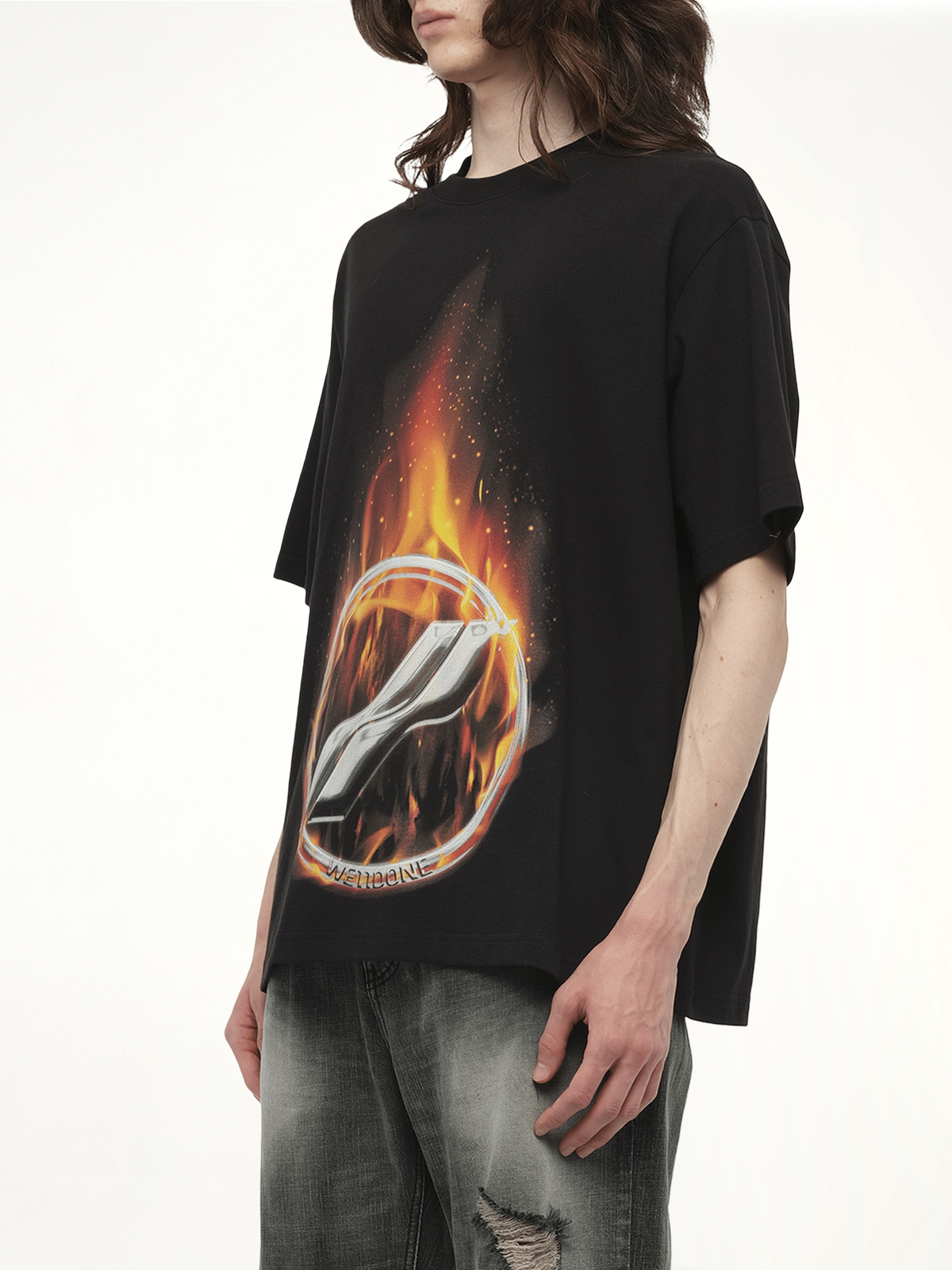 Meteor Print T-Shirt in Black