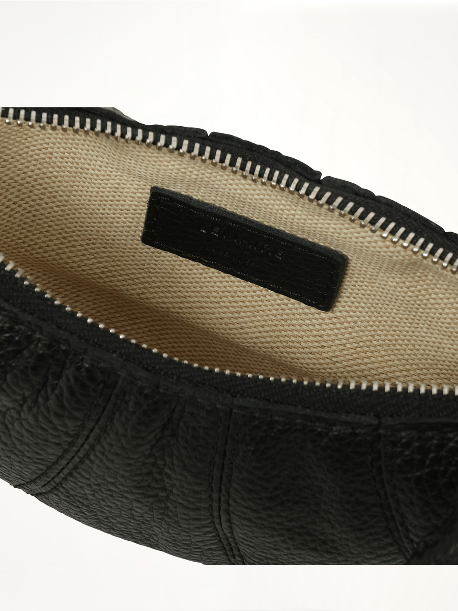 Crossbody Croissant Coin Purse in Black