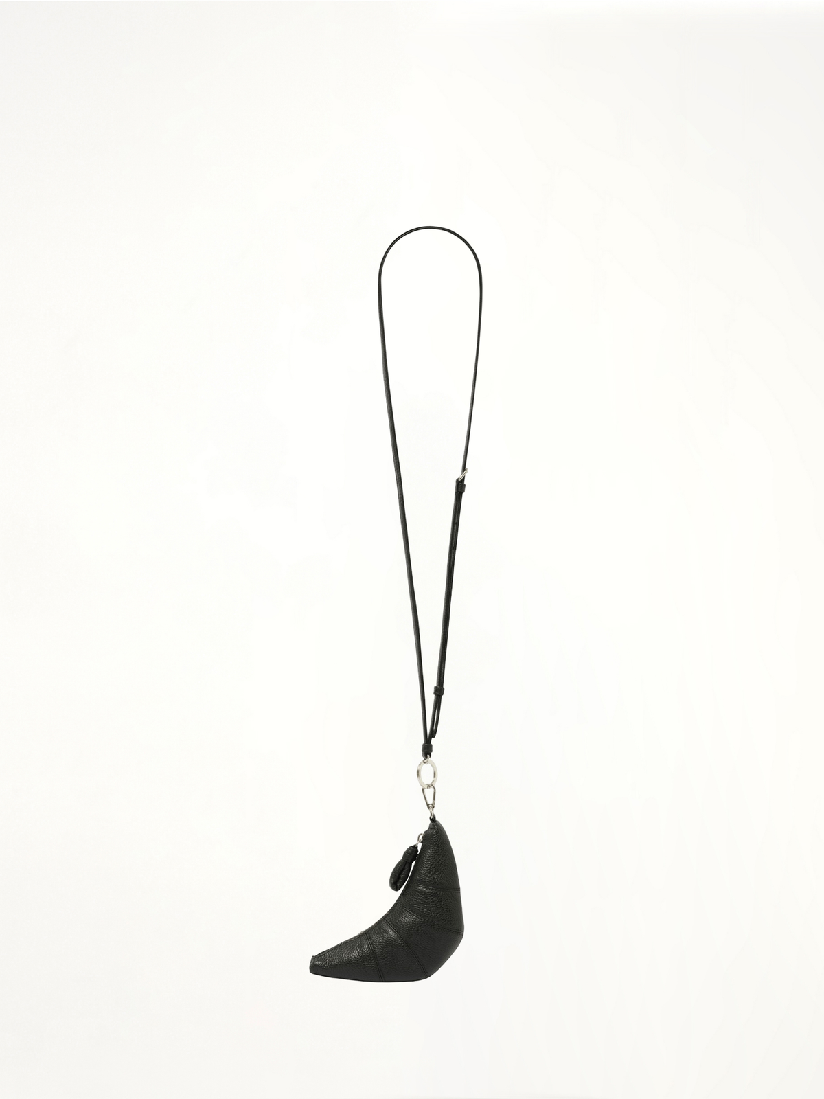 Crossbody Croissant Coin Purse in Black