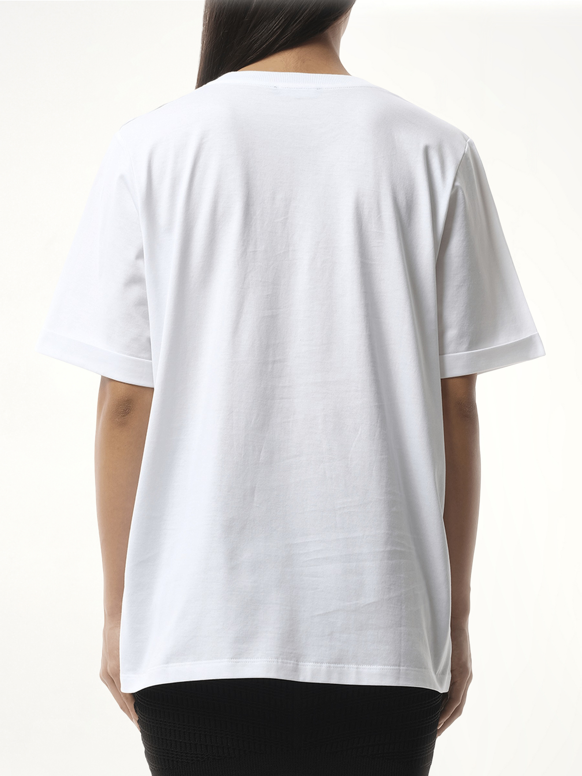 3 Btn Balmain Lipstick Print T-Shirt in White