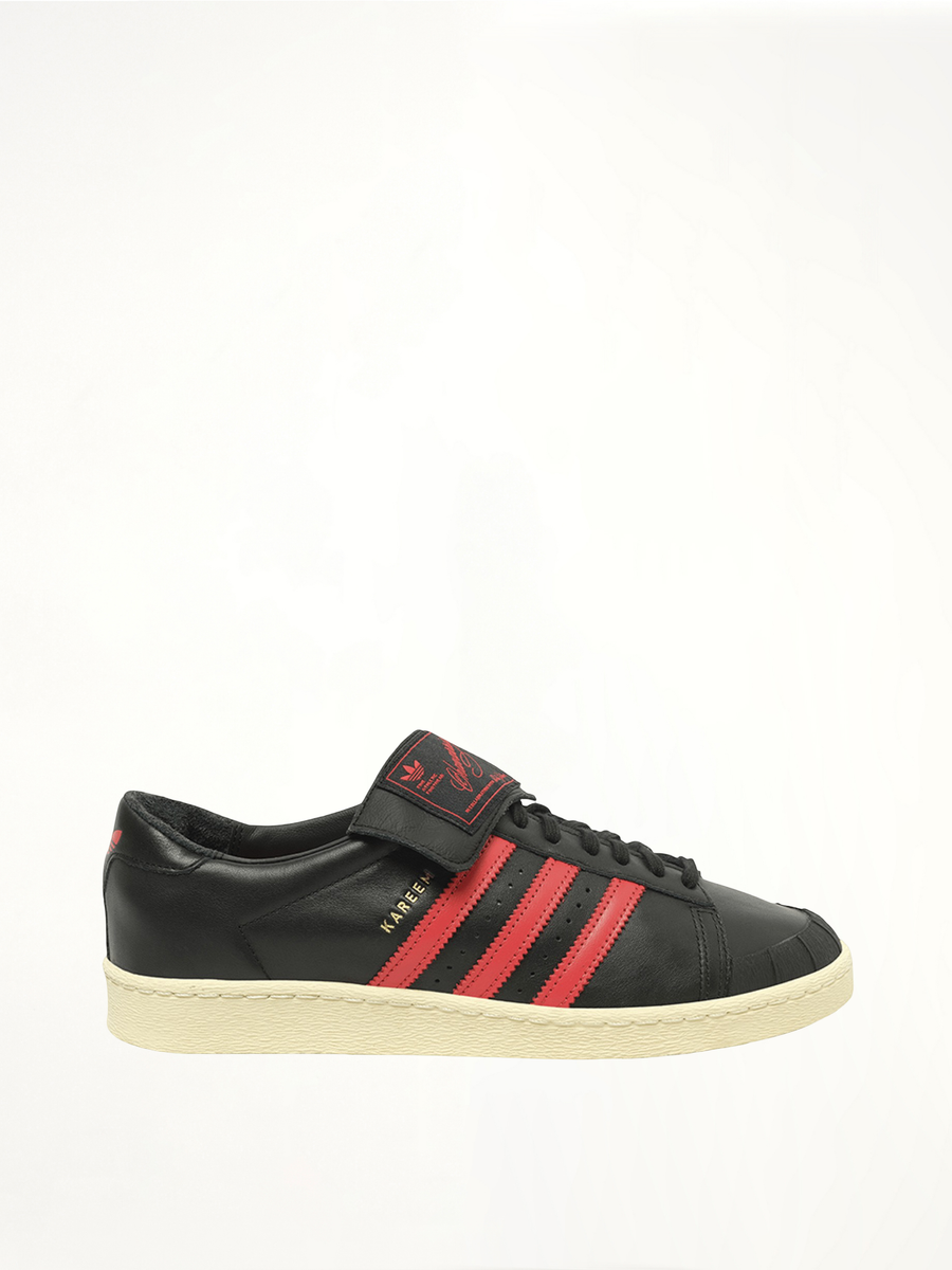 Adidas X Chavarria Jabbar Low in Black/Red Side View | WILLY CHAVARRIA