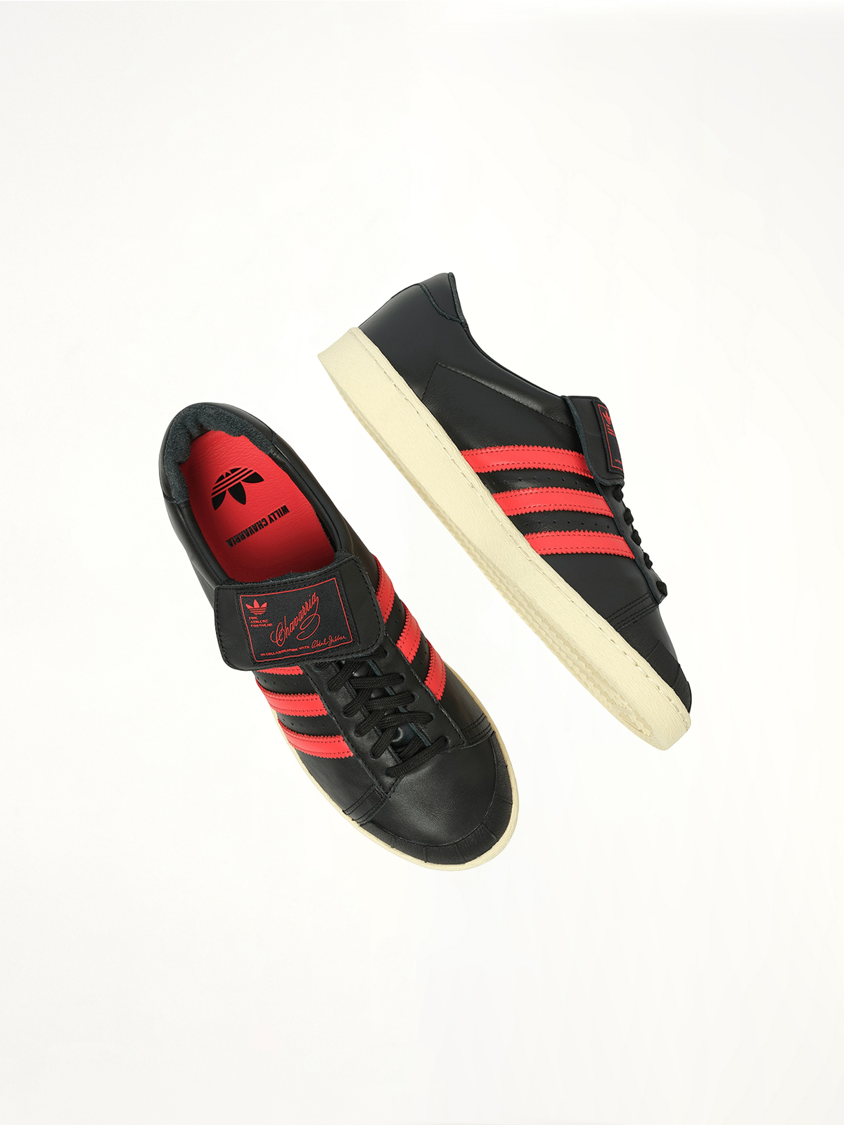 Adidas X Chavarria Jabbar Low in Black/Red Top View | WILLY CHAVARRIA