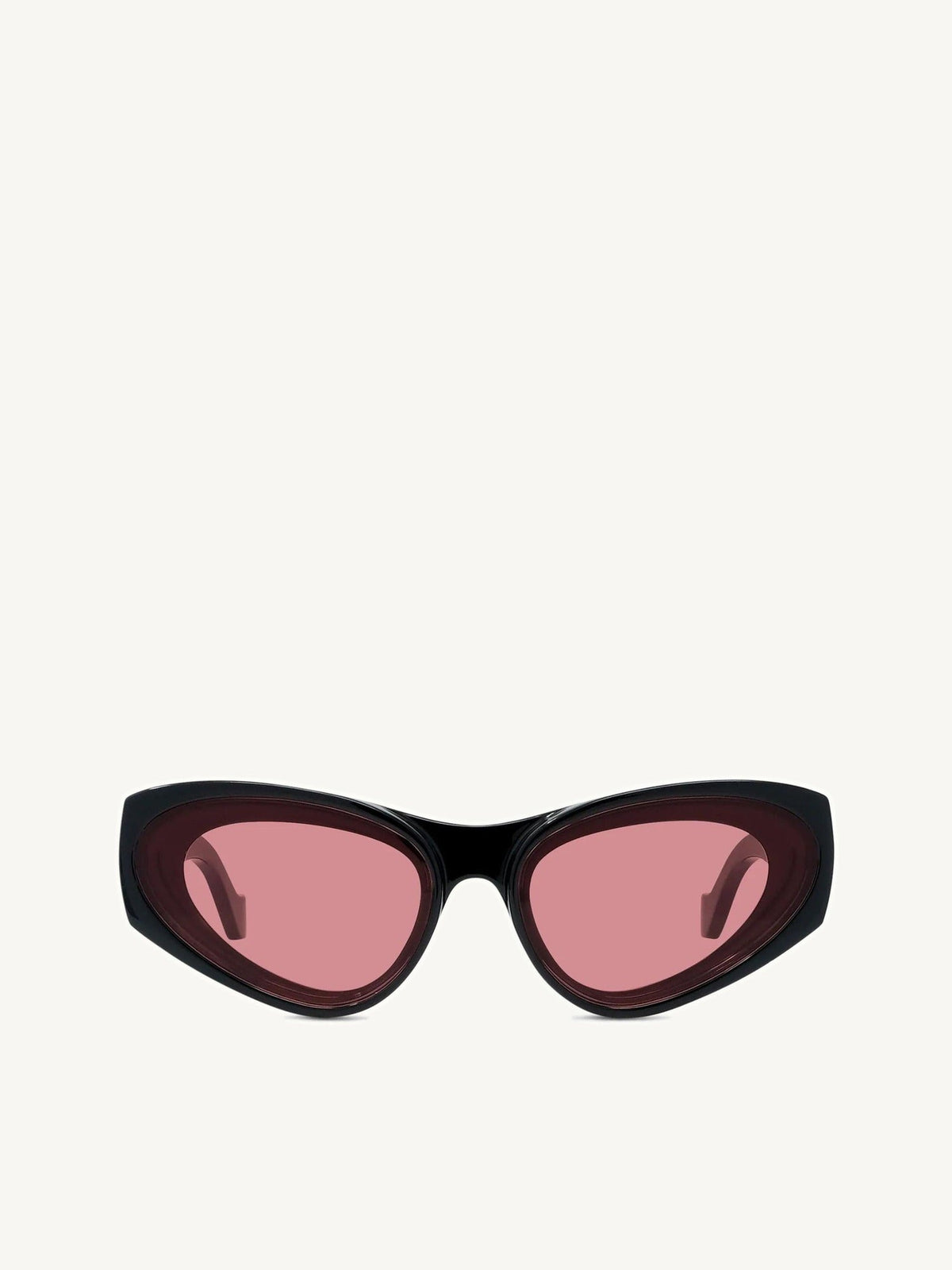 LW40171U INJECTED Sunglasses in Shiny Black/Red