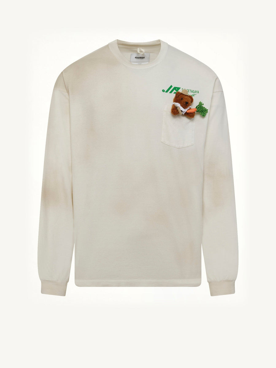 L/S T-Shirt With My Workwear Bear in White