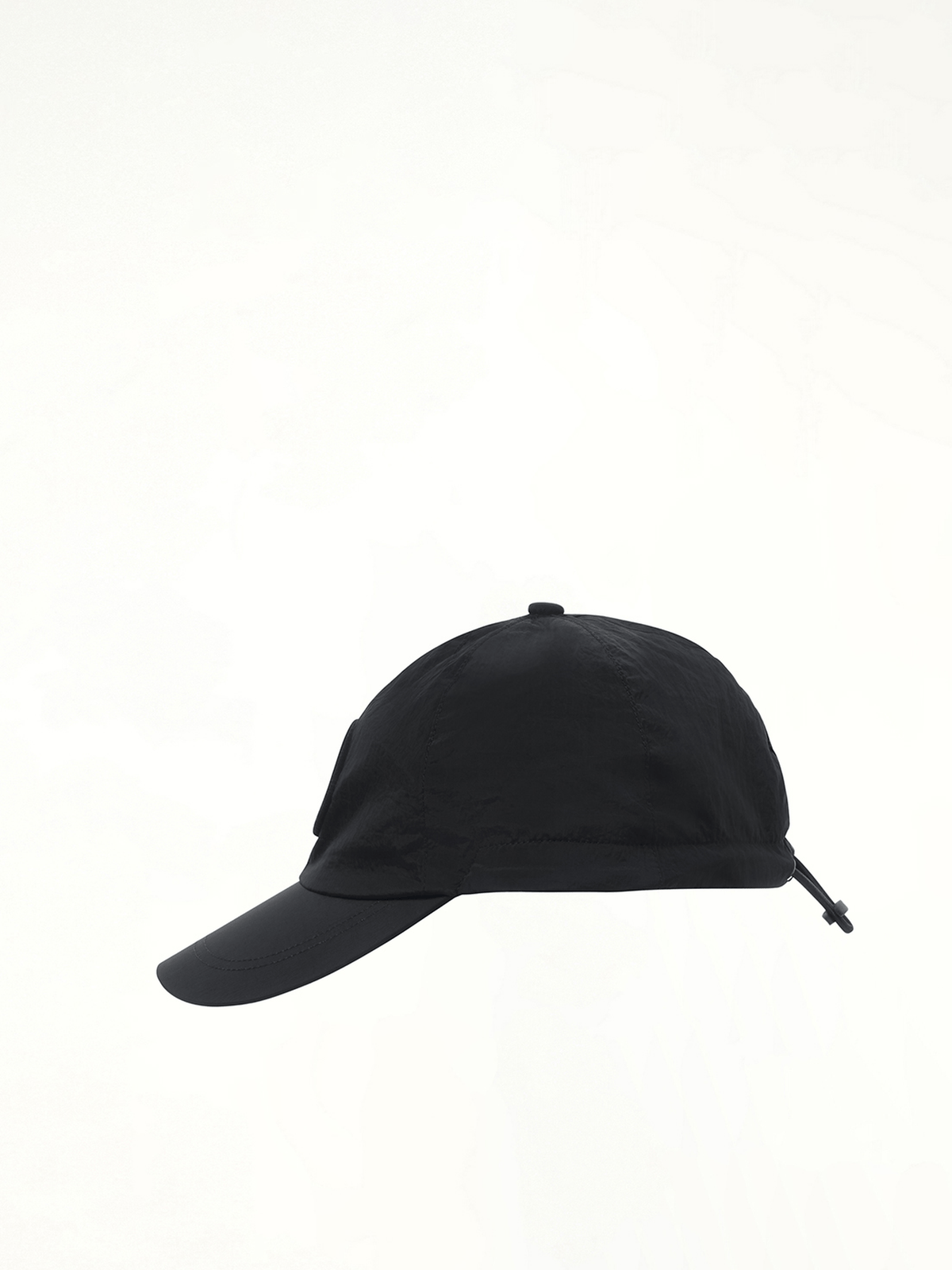 910001 Nylon Baseball Cap in Black