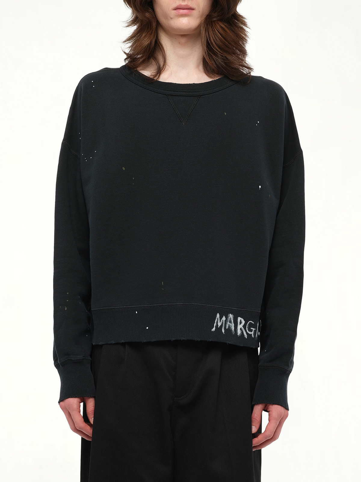 Margiela Sweatshirt in Washed Black