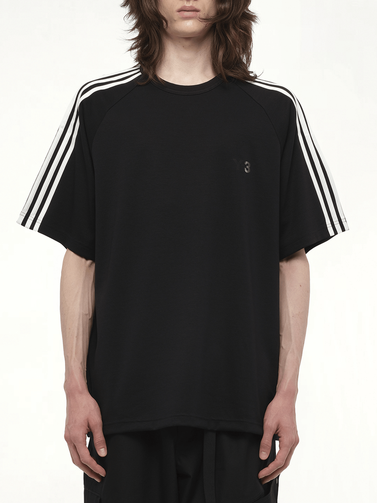 Short Sleeve T-Shirt 3-Stripes in Black